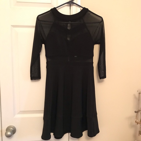 Black Mesh Dress - Picture 2 of 6